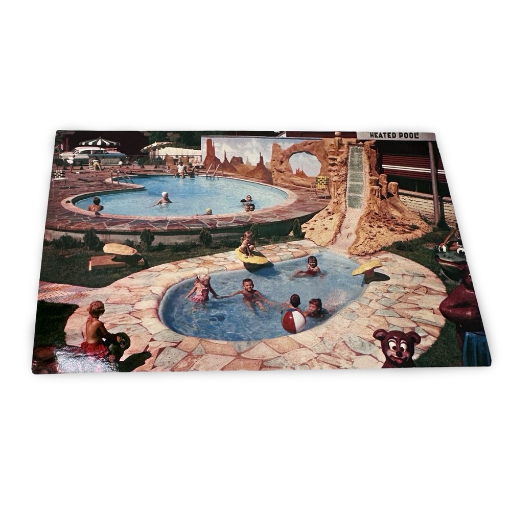 Romney Motor‎ Lodge Salt Lake City Utah Fairyland Unused Vintage Postcard 60s